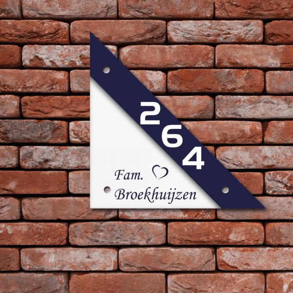 Moderne Line wit/blauw