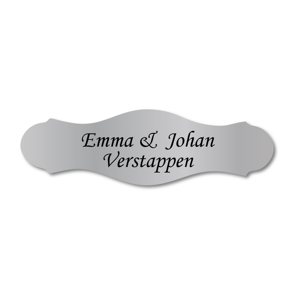 Naamplaat sierlijk