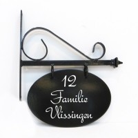 Naambordje met emaille look - hoge kwaliteit en nostalgisch