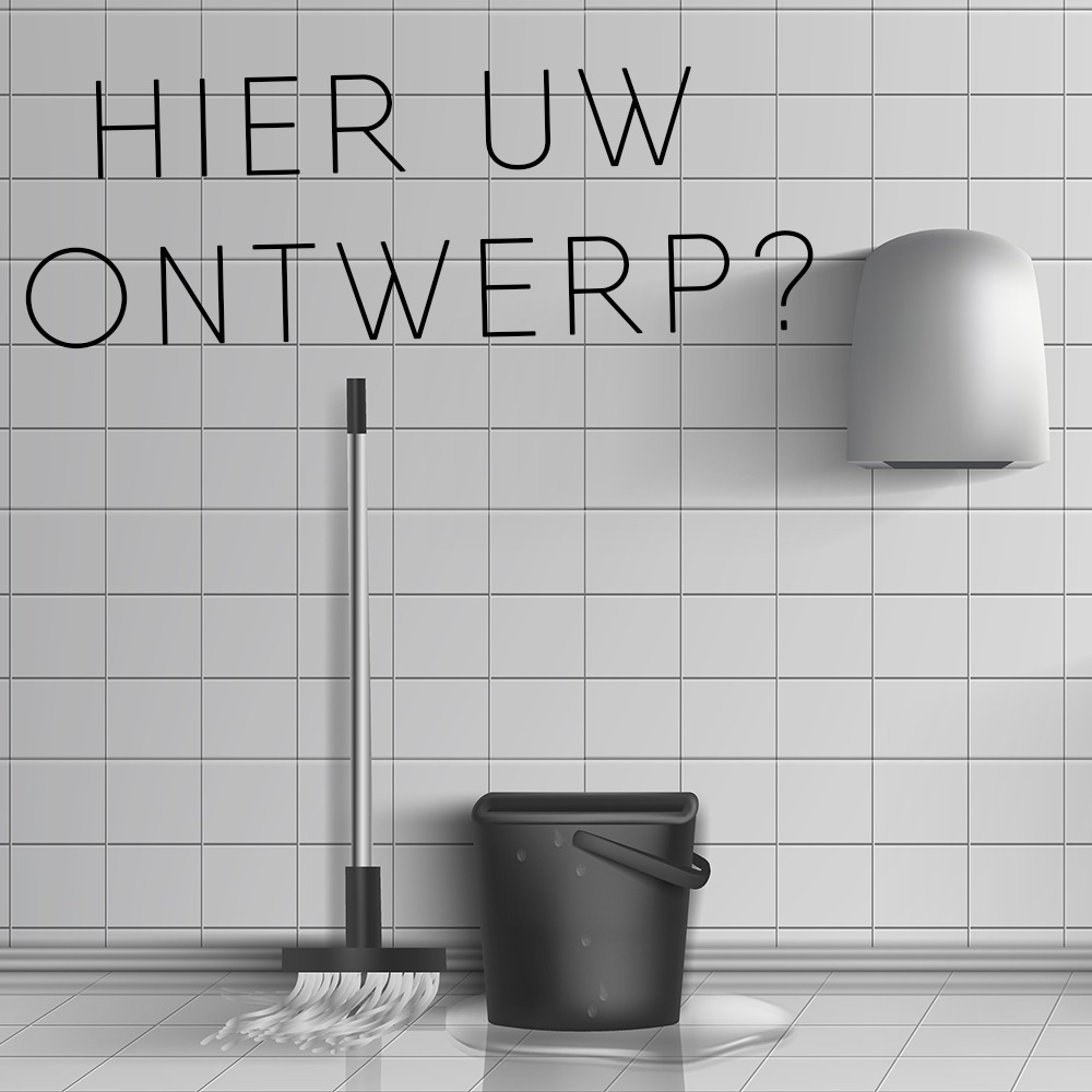 Naambordjevoordeur sticker Badkamer muursticker met eigen ontwerp