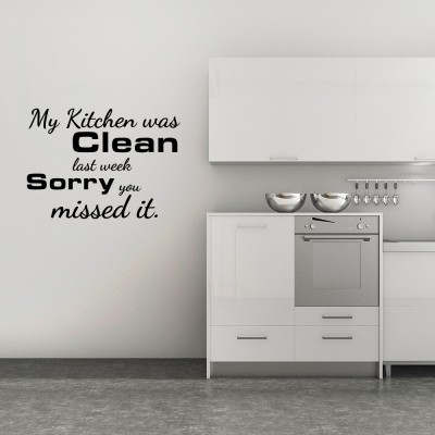 Naambordjevoordeur.nl keuken Muursticker My kitchen was clean