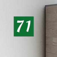 Huisnummerbord Groen | 5x5 cm