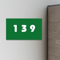 Huisnummerbordje Groen | 12x6 cm