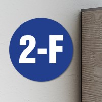 Huisnummerbordje Blauw rond | 15 cm