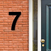 Huisnummer cijfer 7 voor naast de voordeur in Acryl zwart
