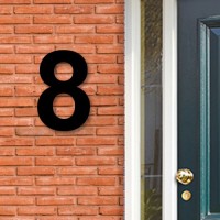 Huisnummer cijfer 8 voor naast de voordeur in Acryl zwart