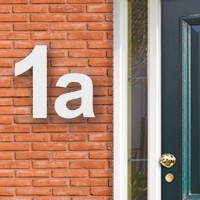 Huisnummer letter a voor naast de voordeur in Acryl wit