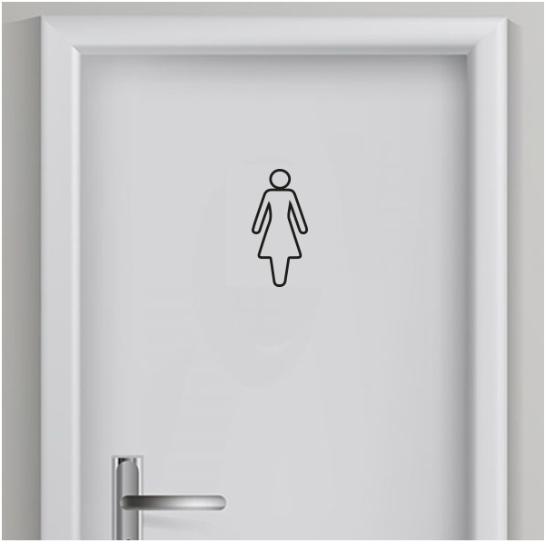 Toilet sticker Vrouw 8