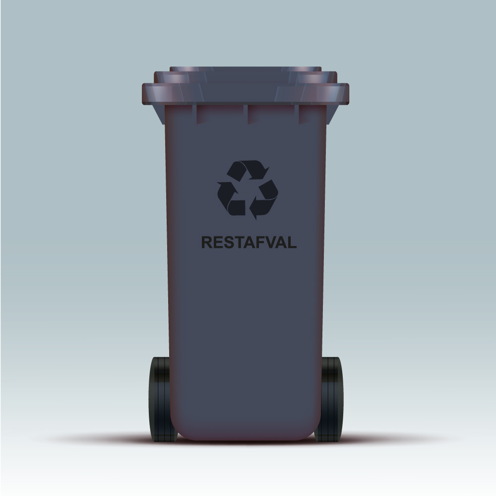 Klikosticker "Restafval" | Formaat 30 cm hoog