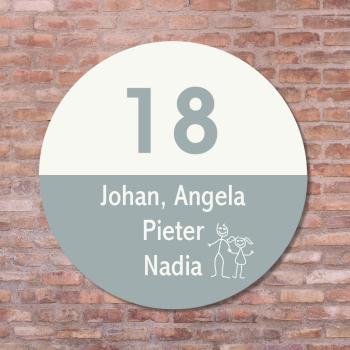 Luxe naambord modern blauw