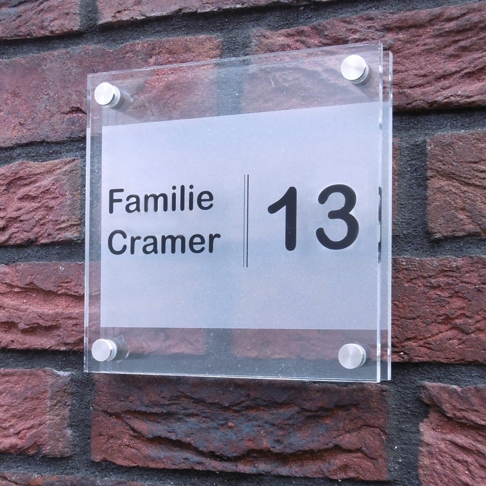 Naamborden Frosted | Naambordjevoordeur.nl